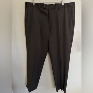 JB Britches men’s made in Italy worsted wool Dark Brown Torino pants 36 hemmed